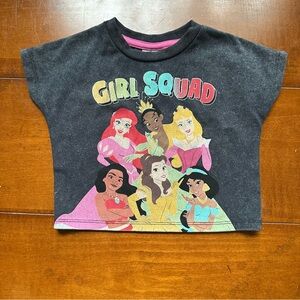 Disney Princess “Girl Squad” Graphic Cropped Tee| 12m Short Sleeve